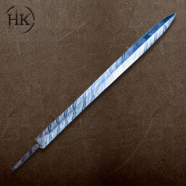 27 Inches Damascus Steel Gladius Sword | Full Tang Roman Gladius Sword | Razor Sharp with Leather Sheath