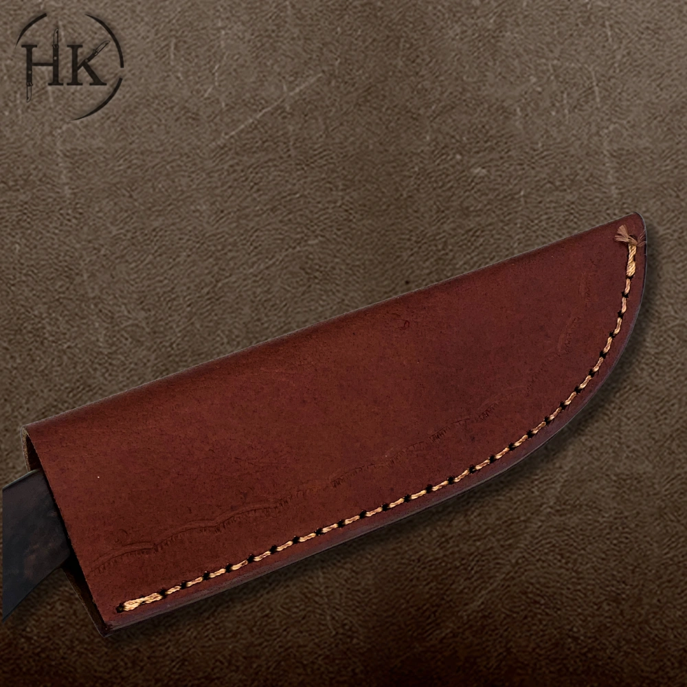 Handcrafted Damascus Steel Skinner Knife with Exotic Cocobolo Wood Handle - Premium Outdoor Survival Gear - Image 2