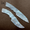 7.5-Inch Hand-Forged Damascus Steel Blank Blade | Skinning Knife with 3 Pin Holes and Inserting Hole - Image 3
