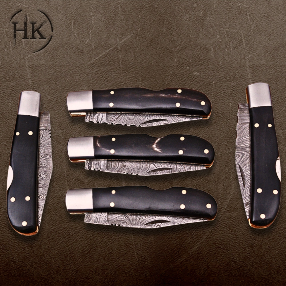 Handcrafted Damascus Steel Folding Knife Collection - Unique Designs and Premium Materials - Image 3