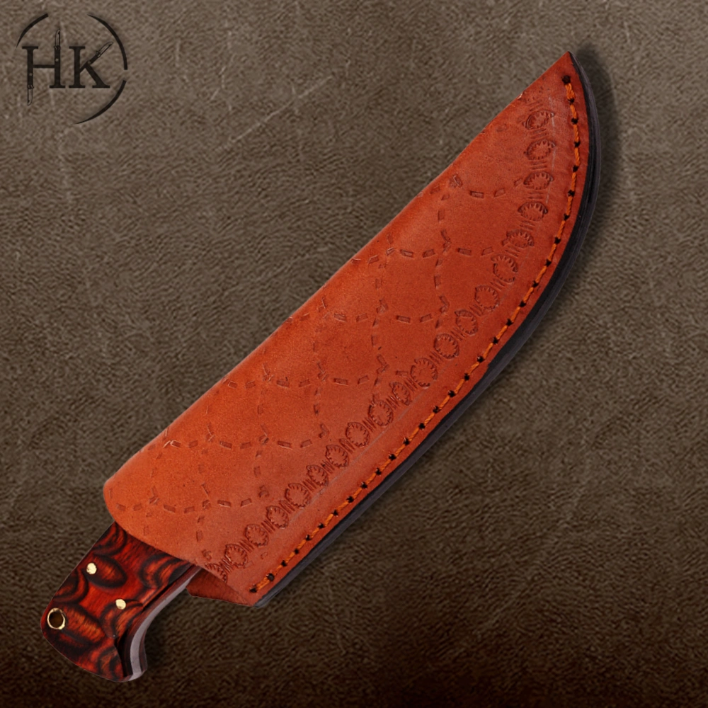 Handcrafted Damascus Steel Folding Knife with Vibrant Red Resin Handle - Image 2
