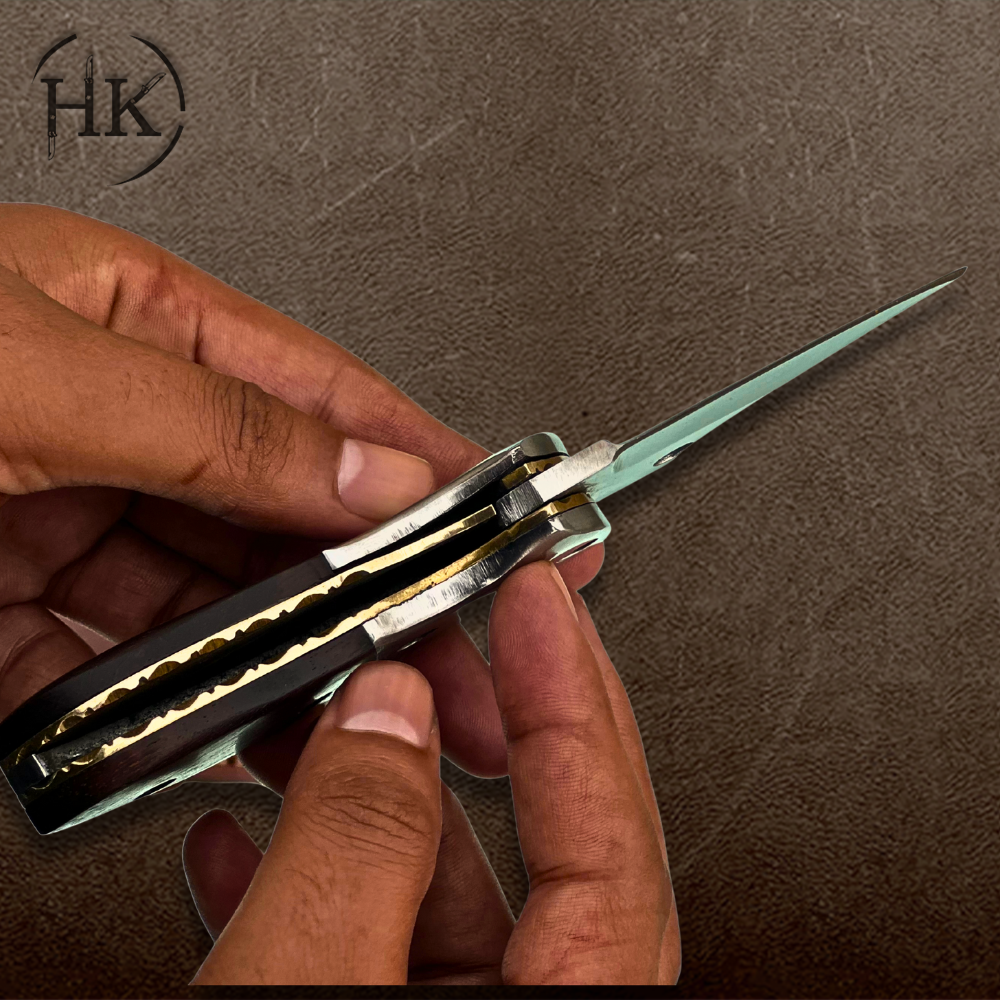 Folding Knife with Wooden Handle - Image 4