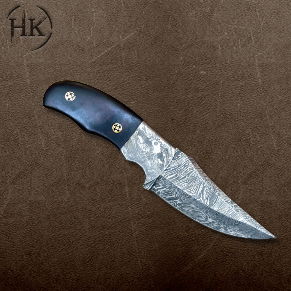 Handcrafted Damascus Steel Folding Knife with Sleek Black G10 Handle - Image 4