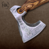 Handmade Viking Axe in Carbon Steel – Wolf Paw Nordic Style - Image 2