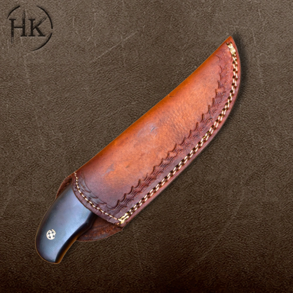 Handcrafted Damascus Steel Folding Knife with Sleek Black G10 Handle - Image 2