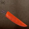 Damascus Steel Blade Wood Handle Hidden Collectible Modern Factory Manufactured Fixed Blade Knives - Image 3