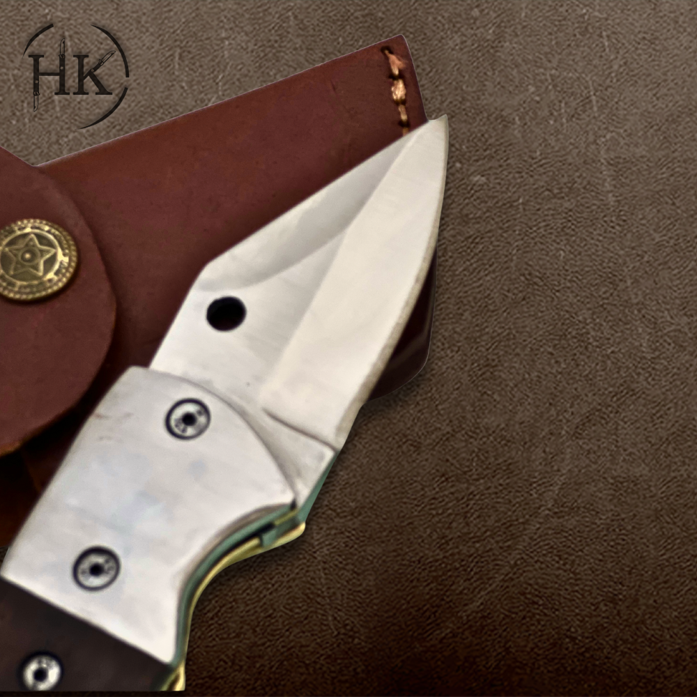 Folding Knife with Wooden Handle - Image 7